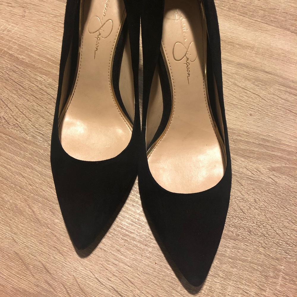 Black jessica Simpson Suede Pumps 8.5